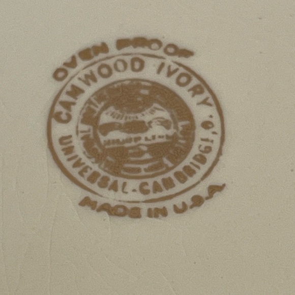 CAMWOOD IVORY Vintage 40’s 50’s Seafood Fruit Veggies Square Luncheon Plates - Picture 8 of 8